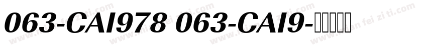 063-CAI978 063-CAI9字体转换